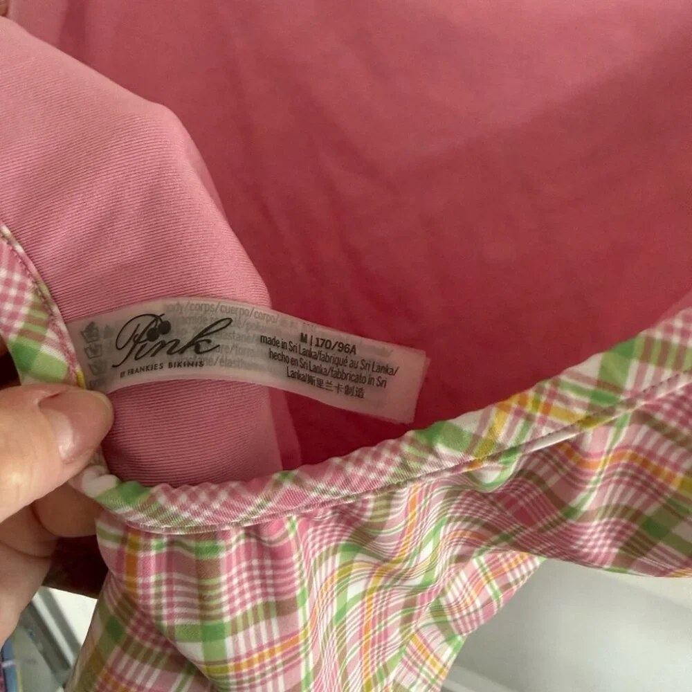 Frankies Bikinis x PINK Victoria's Secret Multicolor Pink Plaid One-piece Swim - Picture 6 of 6
